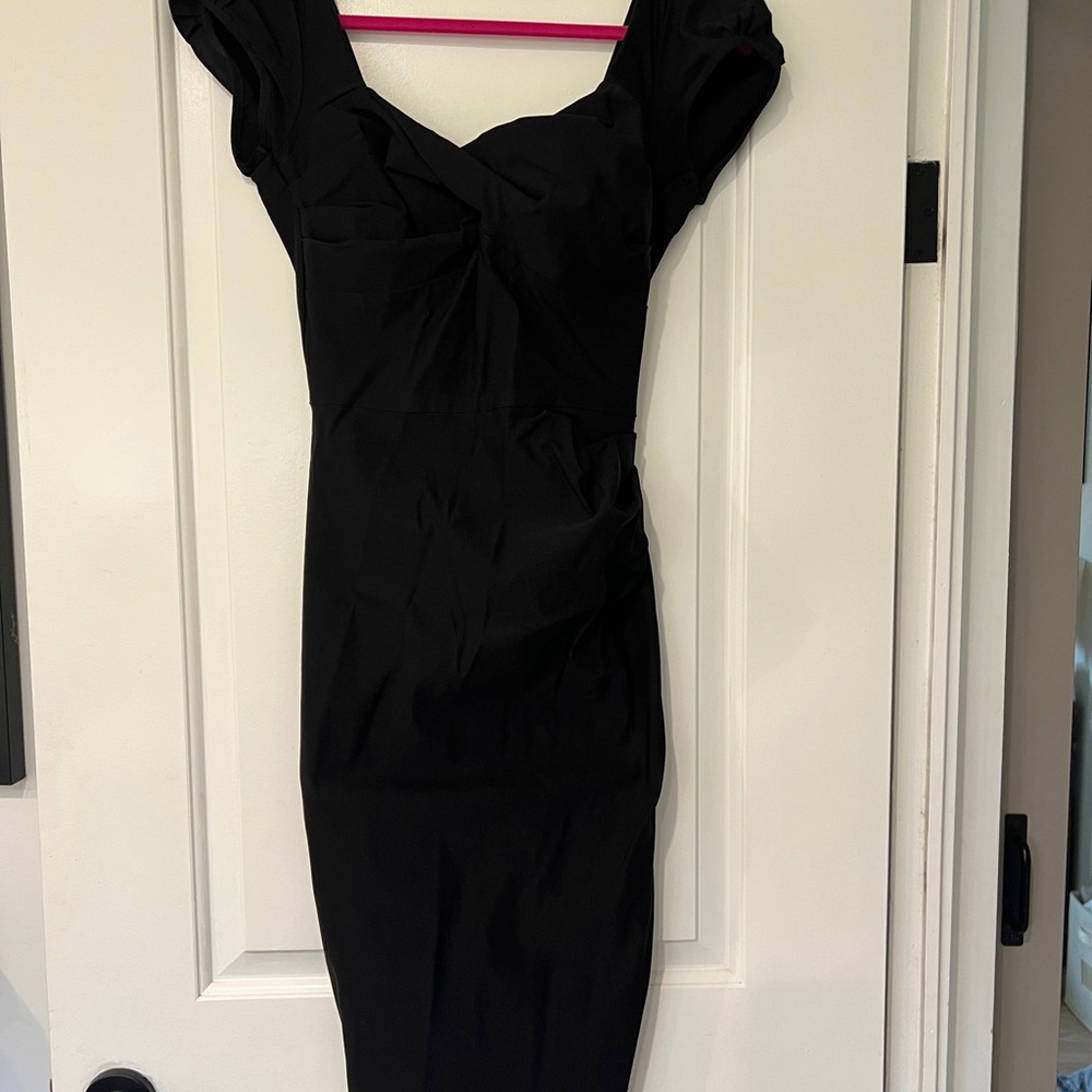 Stop Staring Black Bodycon Mini Dress Sweetheart Neckline